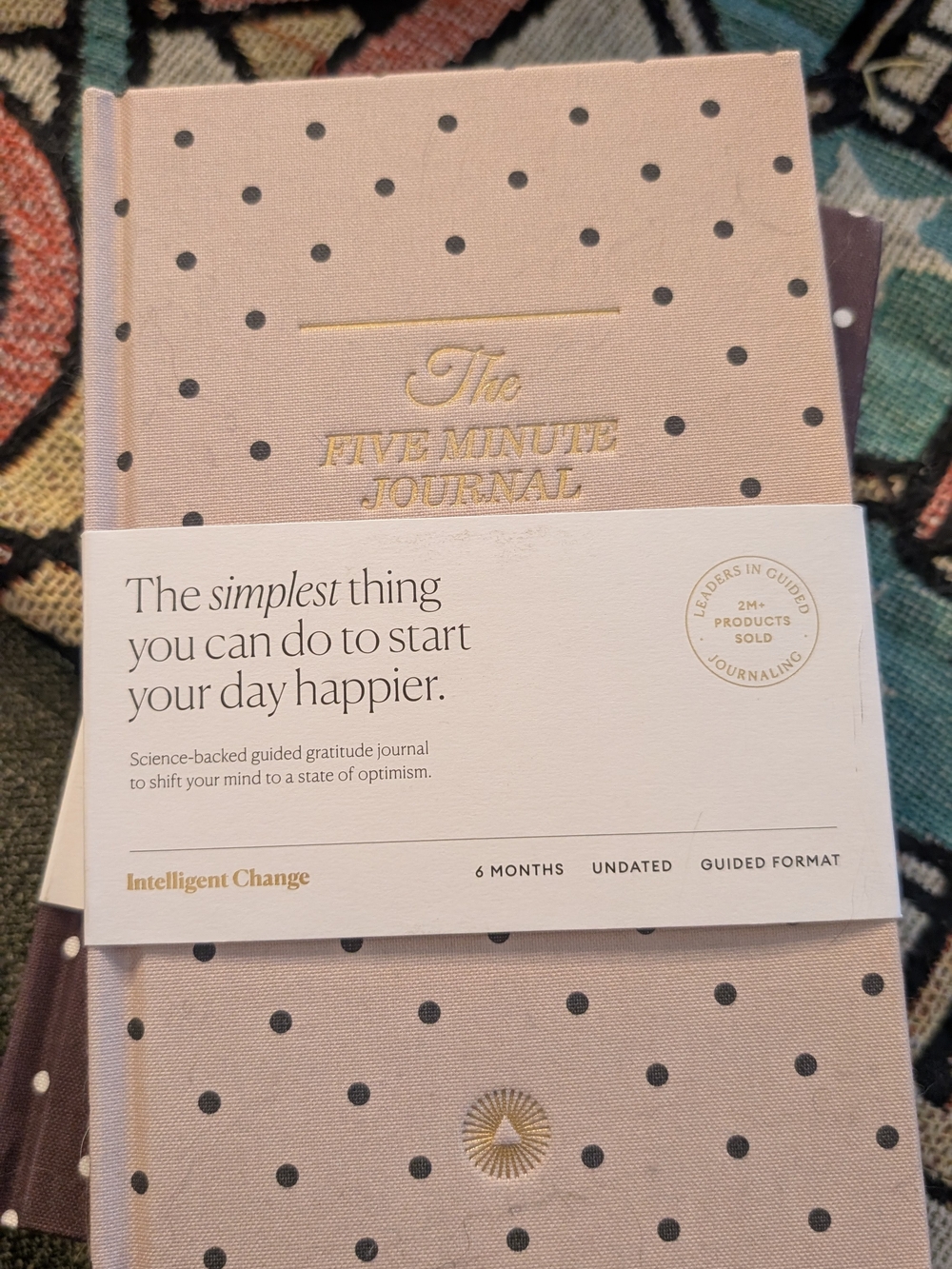 The Five Minute Journal By Intelligent- Polka Dot Guided Gratitude Journal